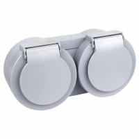 Ovivo блок 2-ой роз. с/з с крышкой, IP54, ОУ, ИксВан (xONE), серый 406-240000-249