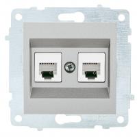 Ovivo Механизм роз. телефон. 2-местн., серебро, 600-000310-222