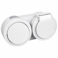 Ovivo Блок 1кл. Выкл.+ роз. с/з с крышкой, IP54, ОУ, ИКСВАН (xONE), белый 406-010000-923