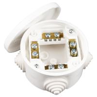 Bylectrica Рапред. коробка IP44 с клемн. колод., Ø69х43 мм, 4 ввода (КМ-223)