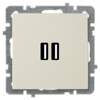 Nilson Механизм Механизм розетки USB (зарядка 2,1А, 2 порта), ТУРАН-АЛЕГРА-ТОР, кремовый (24120481)