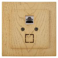 Nilson Роз. компьютерная 1-местн. СУ, (RJ45 CAT6), ТУРАН ДЕРЕВО (TOURAN WOOD), клён (24281045)
