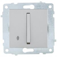 Ovivo Механизм выкл. 1-кл. (узкая клавиша, проходной), серебро, 610-000210-209