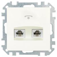 Bylectrica Механизм розетки телефонной 2 гнезда серия СТИЛЬ, (ТР24-051 бежевый)