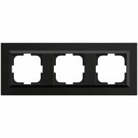 Ovivo Рамка 3-местн. КВАНТУМ (QUANTUM), черный, 405-360000-227