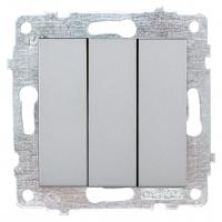 Ovivo Механизм выкл. 3-кл., серебро, 600-000210-254