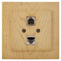 Nilson Роз. компьютерная+телефонная СУ, (RJ 45CAT5+RJ11), ТУРАН ДЕРЕВО (TOURAN WOOD), клён (24281048)