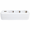AY-KA Колодка 3-местн. с/з с USB, белый 7731000 (7730200)