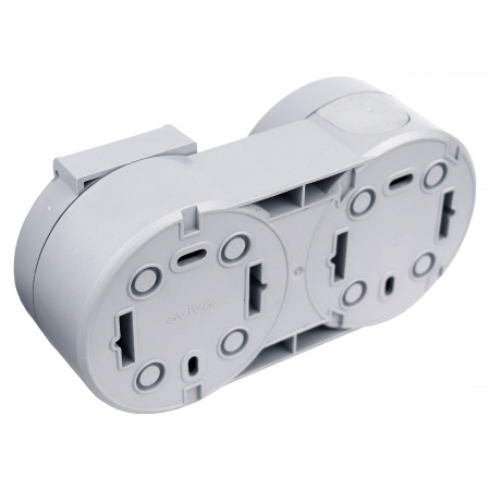 Ovivo Блок 1кл. Выкл.+ роз. с/з с крышкой, IP54, ОУ, ИКСВАН (xONE), серый 406-240000-923