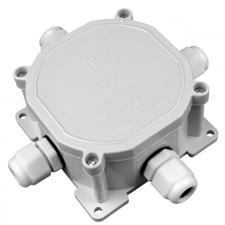Bylectrica Рапред. коробка IP67 с клемн. колод., Ø76х44 мм, 4 ввода (КМ-230)