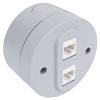 OVIVO роз. комп. 2-местн. (RJ45 CAT6), ИКСВАН (xONE), серый, 406-240000-230