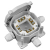 Bylectrica Рапред. коробка IP67 с клемн. колод., Ø76х44 мм, 3 ввода (КМ-248)