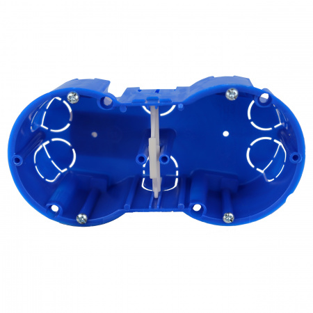 Коробка установочная 2-местн. евростандарт, с винтами, для бетона и кирпича, Ø68х140х45 мм. (КЕ-501 исп.1)