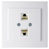 Nilson Роз. компьютерная 2-местн. СУ, (RJ45 CAT6), ТУРАН (TOURAN), белый (24111046)