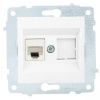 Ovivo Механизм роз. комп. 1-местн. (RJ45 CAT6), белый, 600-000301-229